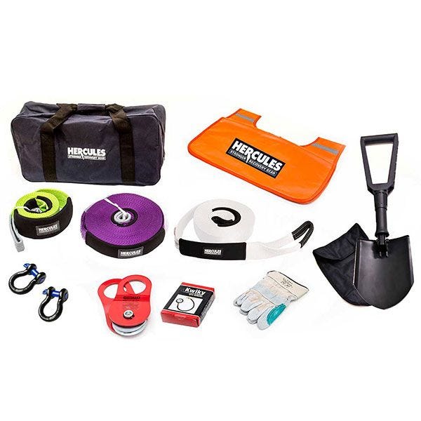 Hercules Complete Recovery Kit - 11-piece, Snatch, Winch & 4WD Gear